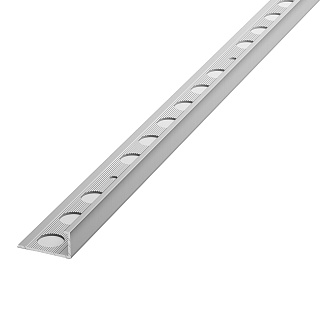 Профиль для плитки алюминиевый Г-образный ЛУКА, 2700 х 11 х 21 мм, серебристый