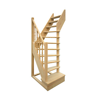 Лестница межэтажная деревянная Лесенка ЛЕС-91-У универсальная–