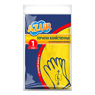 Перчатки резиновые Azur, размер L
