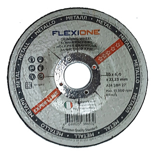 Круг зачистной по металлу и нержавеющей стали Flexione 115 х 6 х 22,23 мм