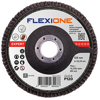 Диск лепестковый конический Flexione Р120, 125 х 22 мм