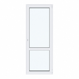 Дверь балконная ПВХ левая 850 х 2200 мм, белая