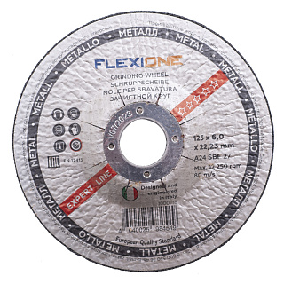 Круг зачистной по металлу и нержавеющей стали Flexione 125 х 6 х 22,23 мм