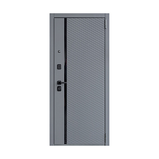 Дверь входная ДК80 софт правая, графит/белый снег, 86 х 205 см