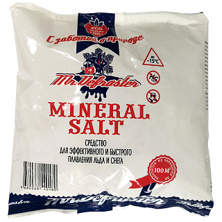 Противогололедный реагент сыпучий Mr. Defroster Mineral Salt, 3 кг