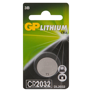 Батарейка литиевая GP CR2032, 1 шт.