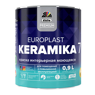Краска Dufa Europlast Keramika 7, база 1, белая, 0,9 л