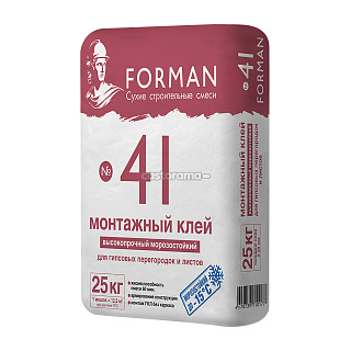 Монтажно-кладочная смесь Forman 41, 25 кг