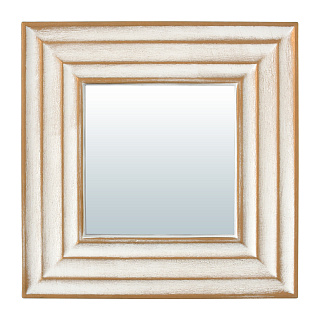 Зеркало QWERTY Кале, 250 х 250 мм, белый, пластик/стекло