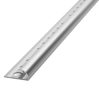 Профиль для плитки алюминиевый окантовочный ЛУКА, 2700 х 11 х 27 мм, серебристый