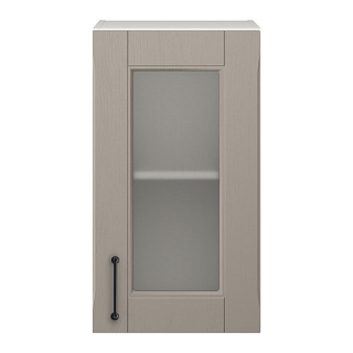 Шкаф-витрина навесной бергамо 720х400х312мм 1 дверь МДФ/ЛДСП