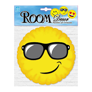 Наклейка Room Decor Смайлик в очках 18 х 17,5 см