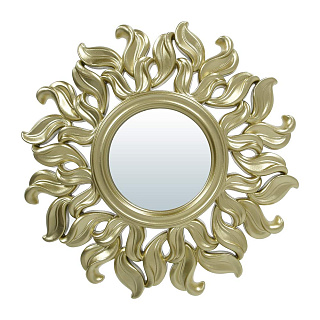 Зеркало Реймс, D250 мм, золото, пластик/стекло