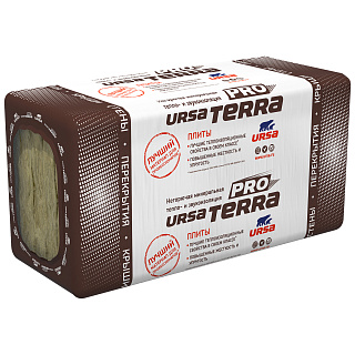 Минеральная вата URSA Terra Pro, 100 мм, 100 мм, 100 мм, 3 м2