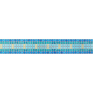 Панель ПВХ Регул Декопан Фриз Блик синий, синяя, 957 х 146 х 0,4 мм