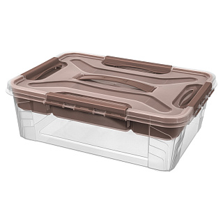 Ящик для хранения Econova Grand Box, 39 х 29 х 12,4 см, 10 л, коричневый