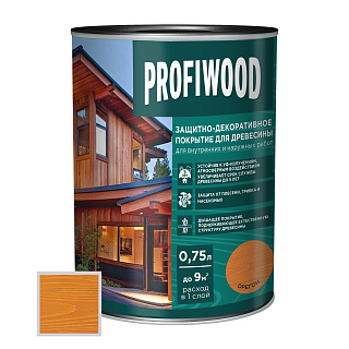 Защитно-декоративное покрытие для древесины PROFIWOOD орегон 0.7 кг