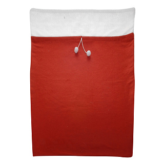 Рождественский мешок с затяжкой 60 х 90 см, красно-белый