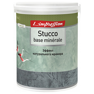 Покрытие с эффектом натурального мрамора stucco base minerale, 4 кг
