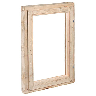 Окно деревянное поворотное правое 60 х 90 см без стекла