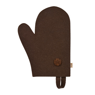 Банная рукавица Банные штучки 41421, войлок, коричневая