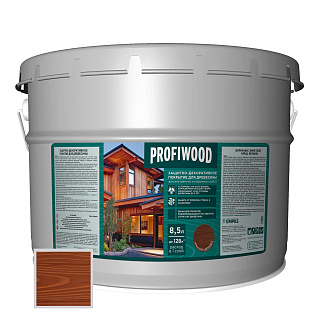 Защитно-декоративное покрытие для древесины PROFIWOOD красное дерево 8 кг