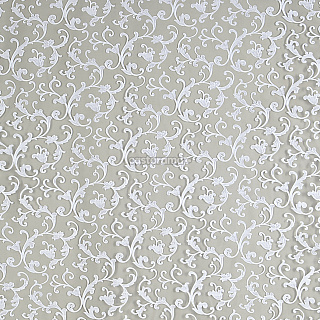 Ткань на отрез ТД Текстиль 78469 тюль органза фантазия, 280 см, белая