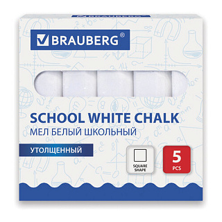 Мел Вrauberg 227444, белый, 5 шт.