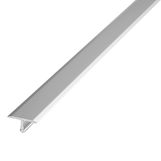 Профиль для плитки алюминиевый Т-образный ЛУКА, 2700 х 8 х 20 мм, серебристый