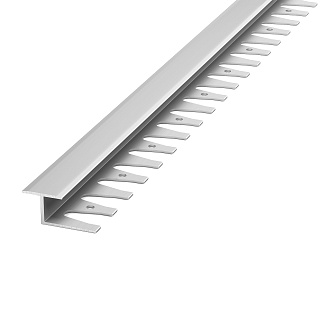 Профиль для плитки алюминиевый гибкий ЛУКА, 2700 х 12 х 29 мм, серебристый
