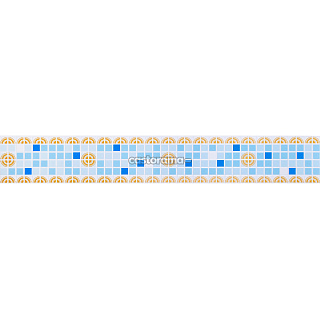 Панель ПВХ Регул Декопан Фриз Синий микс, синяя, 957 х 146 х 0,4 мм