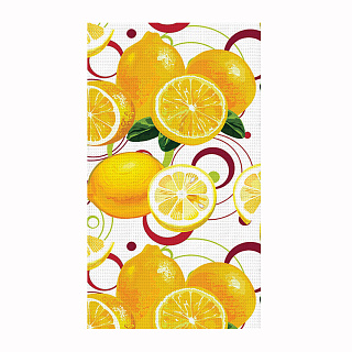 Полотенце вафельное Самойловский Текстиль, 40 х 70 см, лимоны