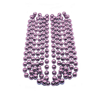 Новогодние бусы-шарики B&H 12 мм х 2,7 м, нежно-розовые
