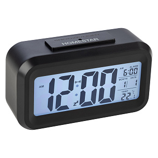 Часы электронные HOMESTAR HS-0110 LED с будильником, черный