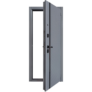 Дверь входная ДК80 софт правая, графит/белый снег, 96 х 205 см