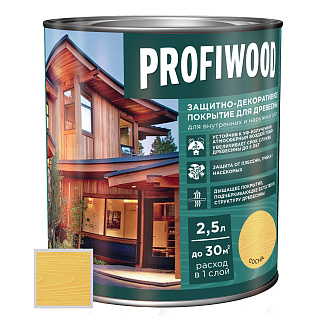 Защитно-декоративное покрытие для древесины PROFIWOOD сосна 2.3 кг